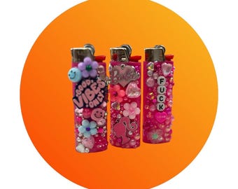 PINK  F Bic junk lighter