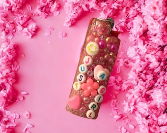 PINK  “just a girl”  junk Bic lighter