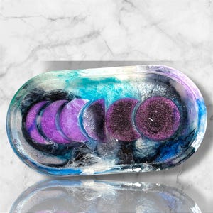 NEW “It’s just a phase” Resin Trinket Tray – Handcrafted Jewelry Holder/ Decor.