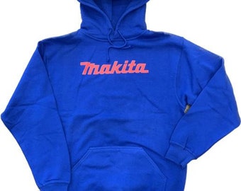 Promodoro 2190 Kapuzen-Hoodie Sweatshirt blau m. Makita-Aufdruck Gr. M