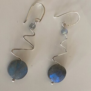 Labradorite ZigZag Earrings