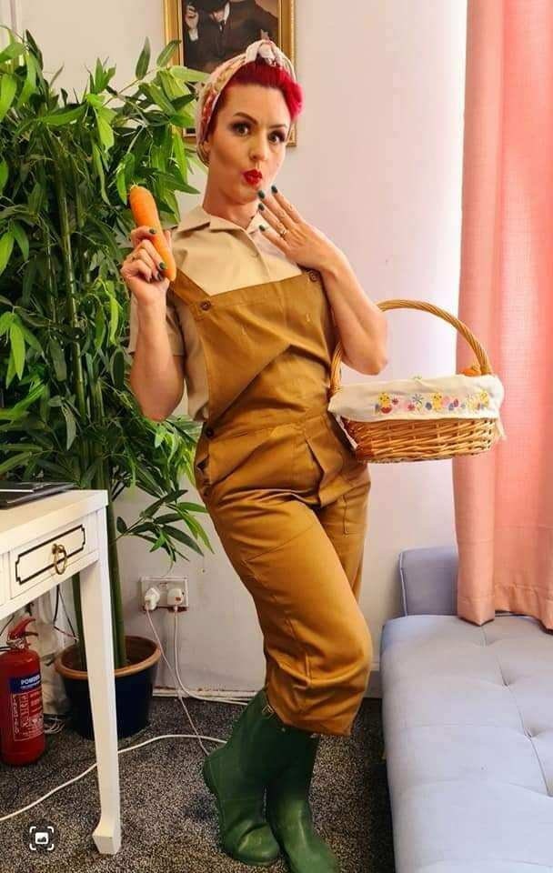 Women s Land Army WLA Dungarees Girl Bib Brace Belt Blouse WW2 1940s Costume Dig for Victory WWII Goodwood Revival 2024 Fancy Dress Outfit Etsy