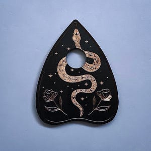 Snake Planchette Sphere Stand | Wooden Sphere Stand | Crystal Sphere Holder | Snake Decor