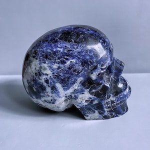 Large Sodalite Skull | Crystal Skull | Crystal Skull Carving