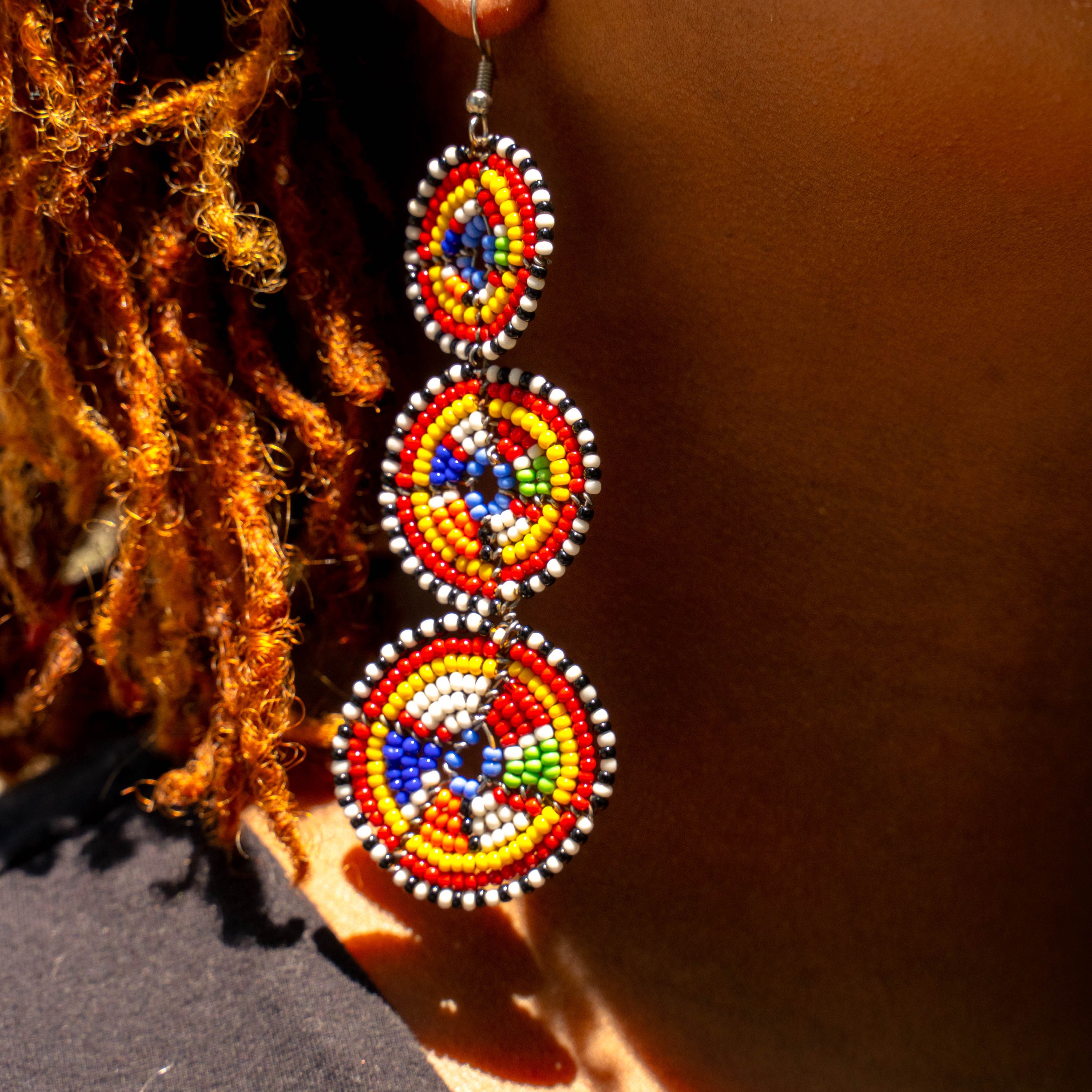 Beaded Earrings, Jewelry, Handmade, African, Accessories, Gift