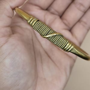 Handmade African Brass Bracelet: Statement Jewelry