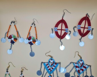 Beaded Earrings, African Jewelry, Gift, Handmade Jewelry