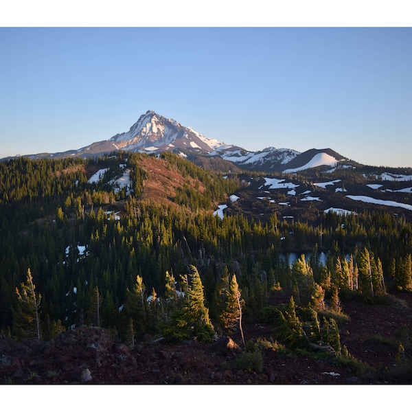 Three Sisters Wilderness at Sunset, Oregon, Pacific Northwest Landscape Photography, Wall Art, Print, Decor, Forest, Nature, Mountains