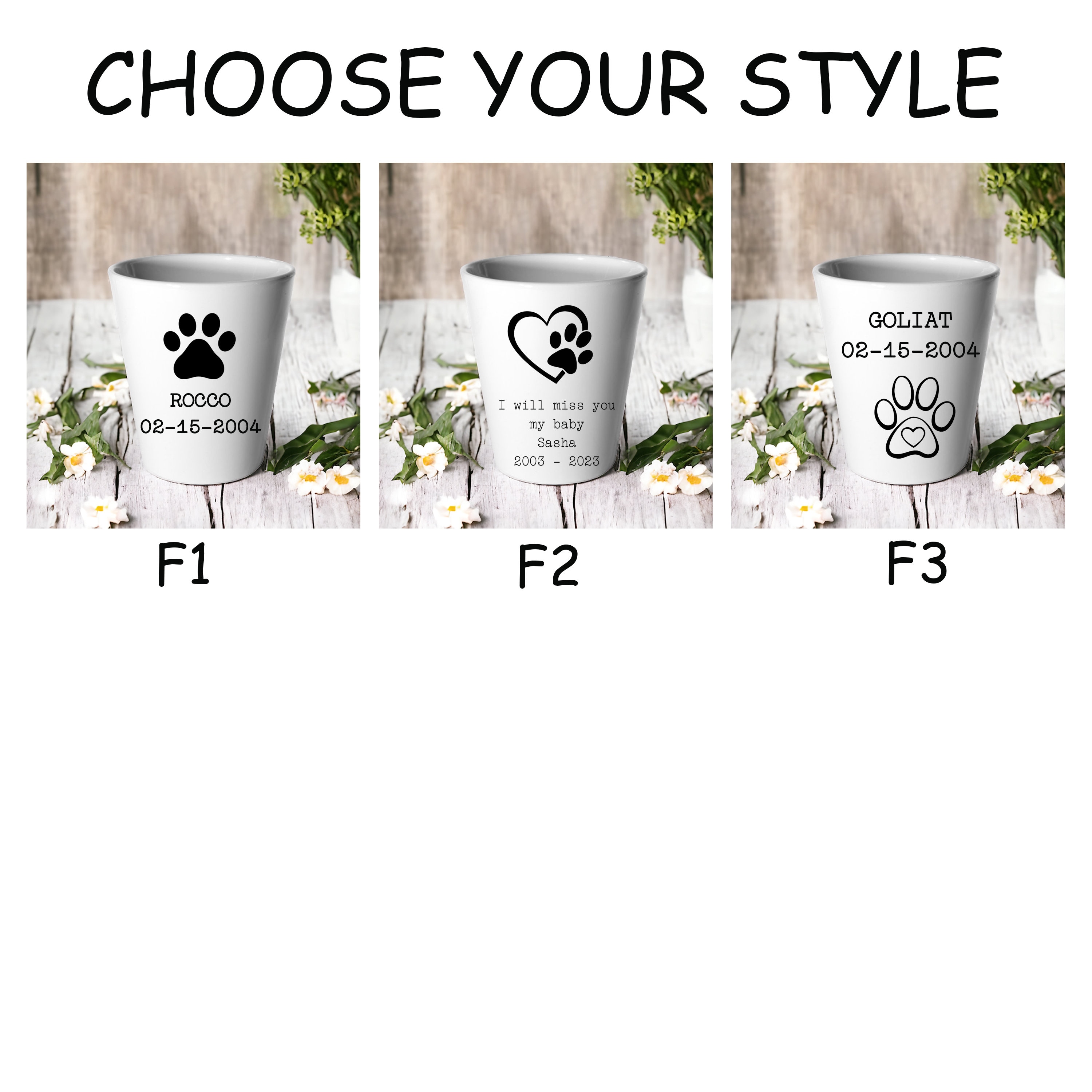 Personalized Memorial Planter, Pet Memorial Flower Pot, Dog Memorial