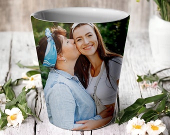 Personalized Photo Planter, Mother's Day Succulent Planter, Personalized Photo Planter, Custom Gift for Her, Mother's Day Gifts, Ceramic Pot