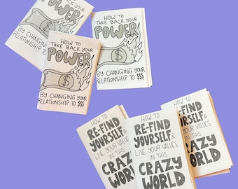Mini Self-Growth Zines | Personal Growth, Community Care & Anti-Capitalist Tools