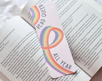 Read Queer All Year LGBTQ+ Bookmark