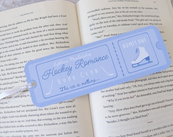 Ice Hockey Romance Ticket Bookmark