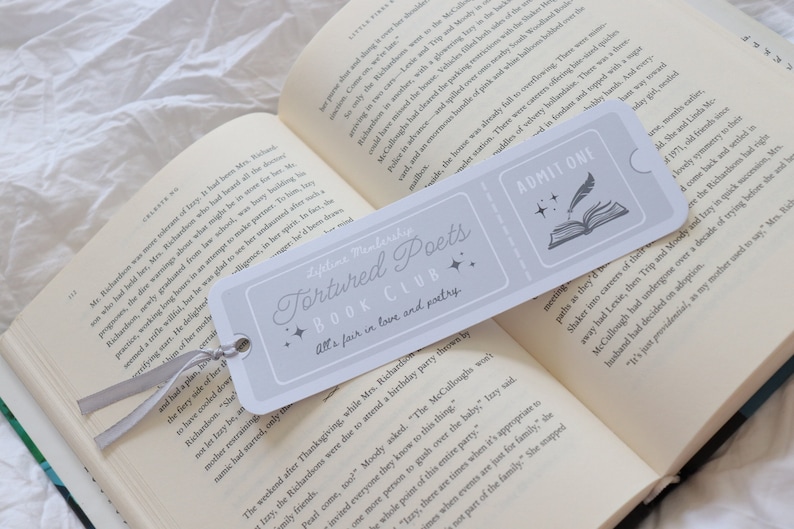 Tortured Poets Inspired Book Club Ticket Bookmark image 1