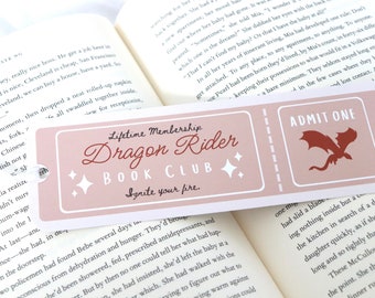 Dragon Rider Book Club Ticket Bookmark