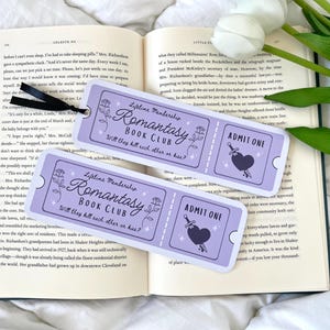 Romantasy Bookclub Ticket Bookmark | Fantasy Romance