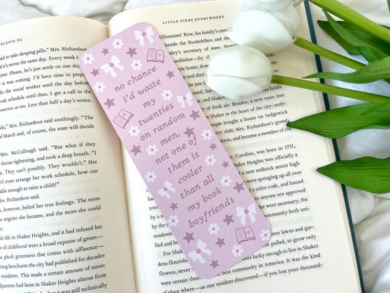 GA Inspired Book Boyfriends Coquette Pink Bookmark