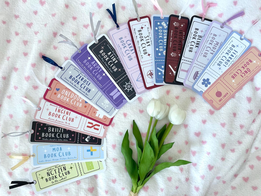 K-pop Fandom Inspired Bookmarks BTS Blackpink Itzy Skz Seventeen Ateez ...