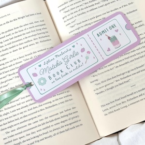 Zakładka do biletu Matcha Girlie Book Club