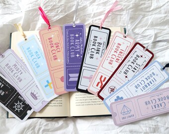 K-pop Fandom Inspired Fanmade Ticket Bookmarks BTS Blackpink Itzy Stray Kids Seventeen Ateez Enhypen Le Sserafim Twice TXT