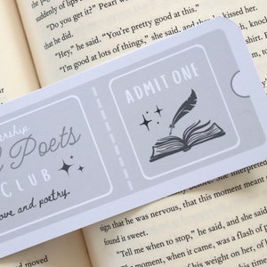 Tortured Poets Inspired Book Club Ticket Bookmark image 4