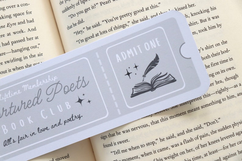 Tortured Poets Inspired Book Club Ticket Bookmark image 4