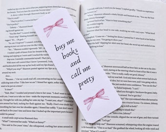 Buy Me Books And Call Me Pretty Coquette Bow Bookmark
