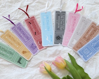 Eras Inspired Ticket Bookmarks