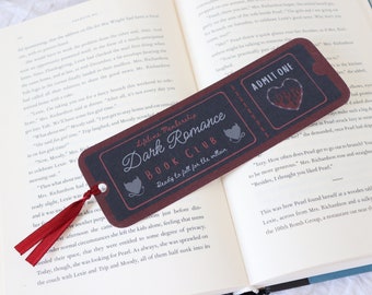 Dark Romance Book Club Ticket Bookmark
