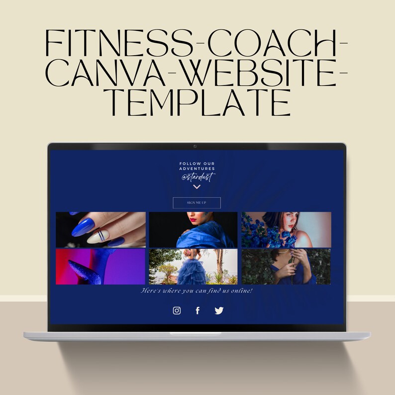 Fitness Coach Canva Website Template INSTANT DOWNLOAD Done for You ...
