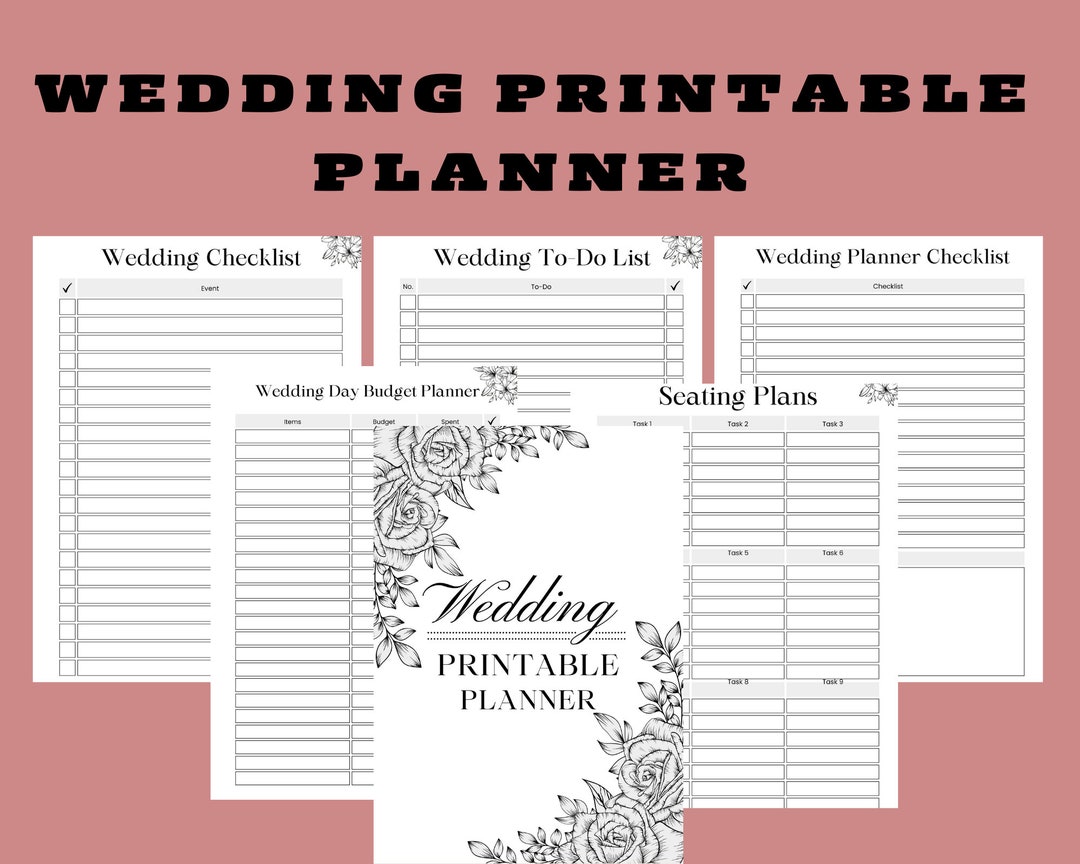 Wedding Planner Printable Printable Wedding Planner Pages Wedding Plan ...