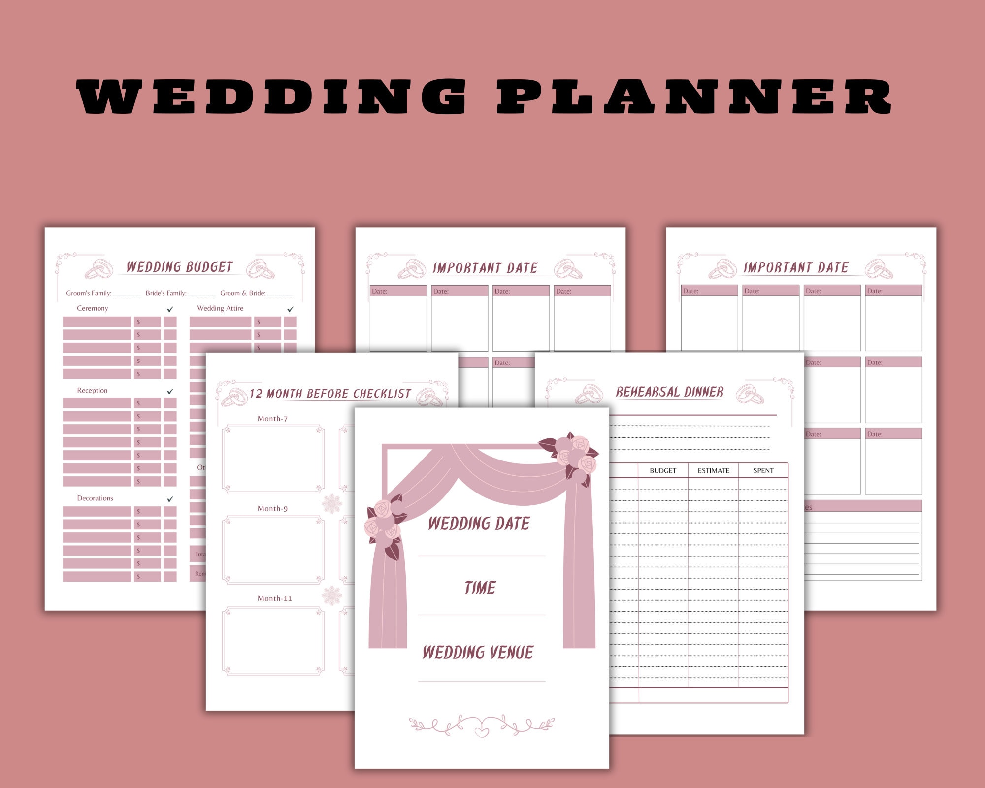 Wedding Planner Printable Printable Wedding Planner Pages Wedding Plan