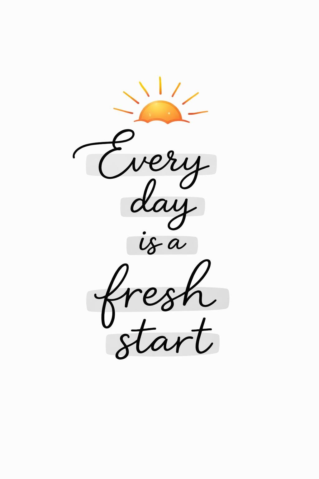 Every Day is a Fresh Start Printable, Sunrise Wall Art Digital Download ...