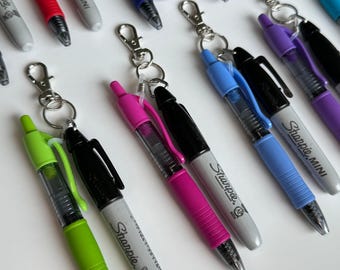 Gel pen and permanent marker pens for nurse badge reel accessory nicu nurse badge buddy medical assistant lab tech pen keychain nurse gift
