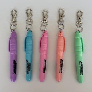 Mini highlighter badge reel accessory pen holder badge buddy pastel highlighter clip on breakaway lanyard cna medical assistant teacher gift