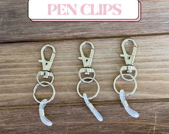 Pen clips for badge reel nurse pens clip on pen holder for badge buddy nursing accessories