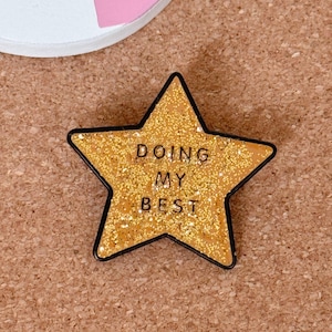 Doing My Best Cute Enamel Pin Snarky Badge Reel Accessory Funny Medical Pins Lanyard Gift Backpack Collector Pins Quirky Bookish Gifts