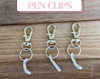 Pen clips for badge reel nurse pens clip on pen holder for badge buddy nursing accessories