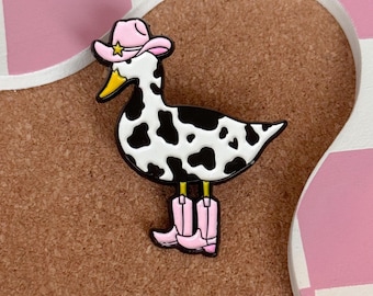 Silly goose western cute enamel pin snarky badge reel accessory funny medical pins lanyard gift backpack collector pins quirky bookish gifts