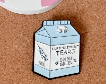 Nursing school tears cute enamel pin snarky badge reel accessory funny medical pins lanyard gift backpack collector pin quirky bookish gifts