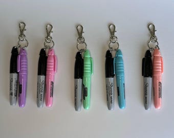 Permanet marker highlighter nursing badge reel accessory er nurse badge reel medical assistant breakaway lanyard pen keychain new nurse gift