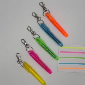 Highlighter clip on badge reel accessory badge buddy highlighter keychain cna picu nurse medical assistant phlebotomy badge reel colorful
