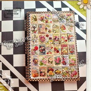 1920&#39;s Floral Garden Ephemera Spiral Notebook, Garden Journal, Flower Journal, Planting Garden notebook, Gift for Gardeners,Ephemera Journal