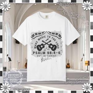 Musical Guitar Players Faith T-Shirt Unisex Gospel Graphic Tee Christian Apparel Inspirational Gift Praise Worship Music Shirt Faith Fashion
