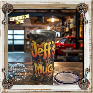 Jeff&#39;s 1 of a Kind Mug  20oz Men&#39;s Rugged Custom Name Mens Personalized Masculine Coffee Cup Guy Gift Unique Mug Dynamic Hot Design Tumbler