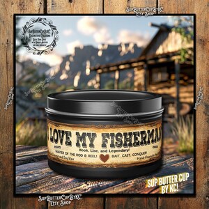 Fisherman Masculine Rugged Manly Tin Candle Vintage Wild Decorative Candle Gift for Him Home Fragrance Cozy Atmosphere Self Care For Him