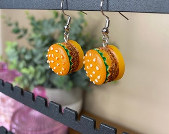 Mini Burger Earrings
