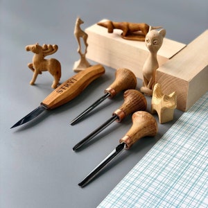 Whittling kit, Wood carving tools, Palm toolset, Detailed carving chisels, DIY kit, Chisel set, Gift for teenager, Gift under 20