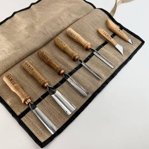 木彫りセット、ノミ、ガウジ、多目的彫刻セット、彫刻セット、鍛造ツール、ガウジセット、木彫りツール、お父さんへの贈り物 画像 4