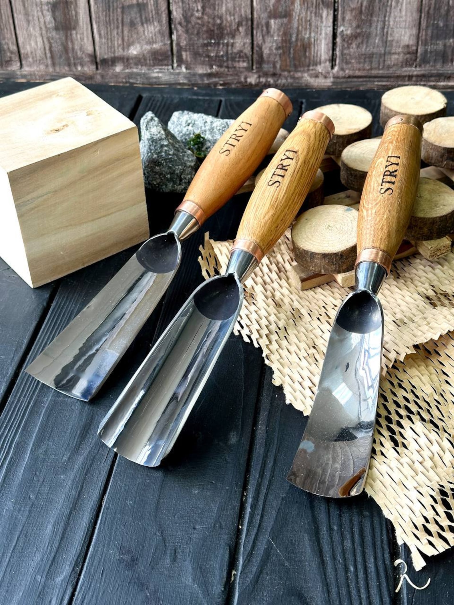 Sculpture Chisels Set, Wood Carving Kit 3pcs for Sculpting, Large ...